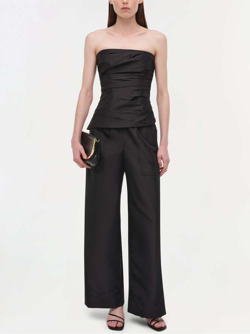 Simkhai Taffeta Set - Emerson Top and Arden Pants in Black
